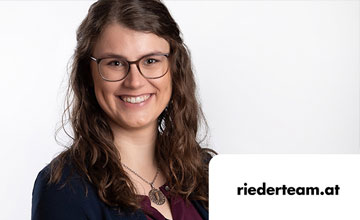 RIEDER Mitarbeiter-App -  Profilbild Anna Ladstaetter - Logo RIEDER GmbH & Co. KG